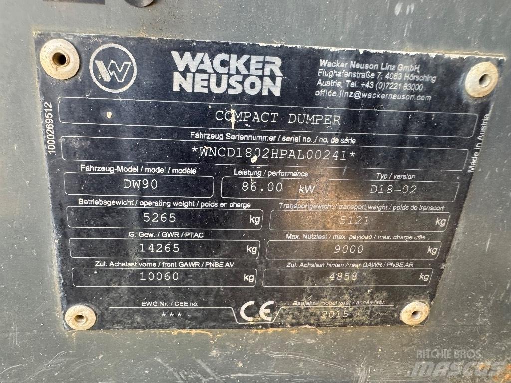 Wacker Neuson DW 90 Мини-самосвалы