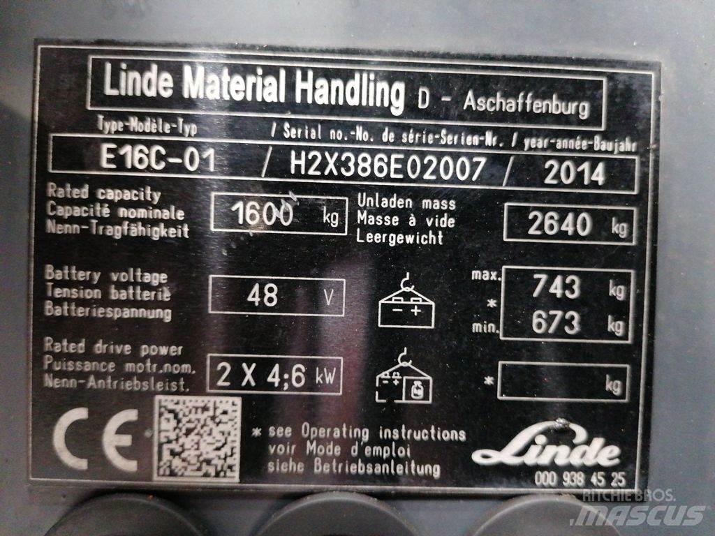 Linde E16C-01 Электропогрузчики