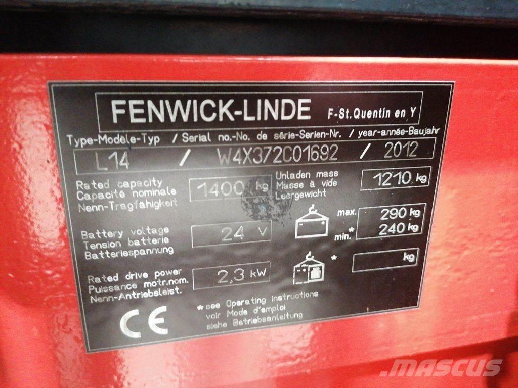 Linde L14 Ручные штабелёры с электроподъёмом