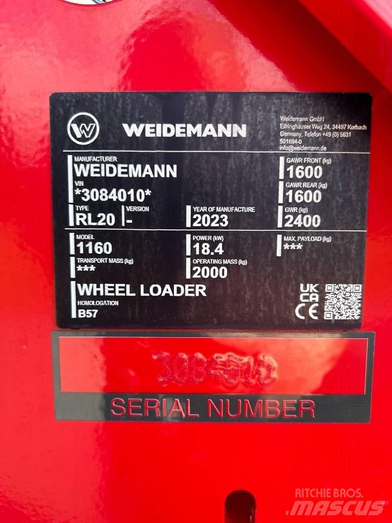 Weidemann 1160 Многофункциональные сельскохозяйственные погрузчики