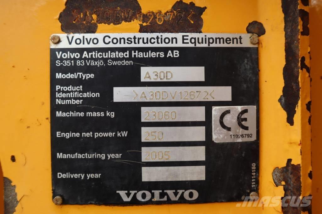 Volvo A 30 D Шарнирно-сочленённые самосвалы