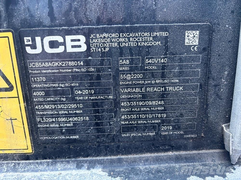 JCB 540V140 Телескопические погрузчики