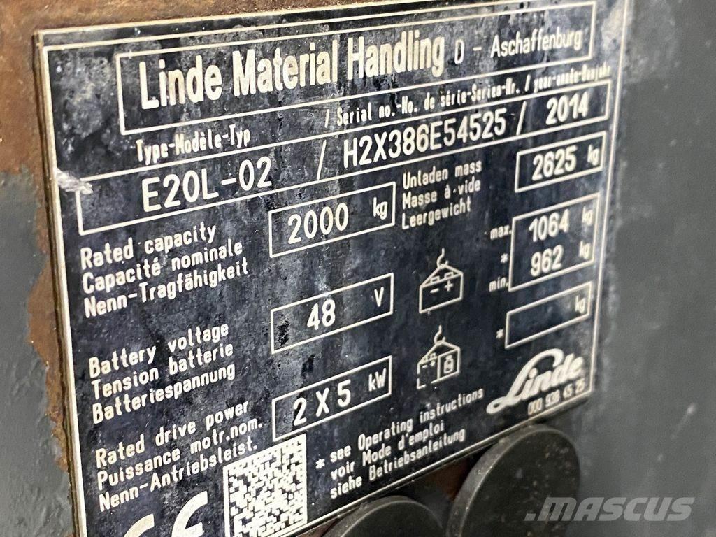 Linde E20L-02 Электропогрузчики