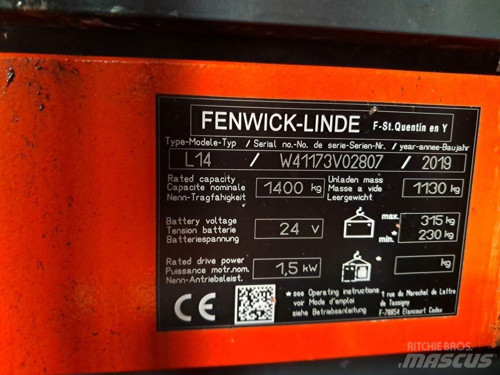 Linde L14 Ручные штабелёры с электроподъёмом