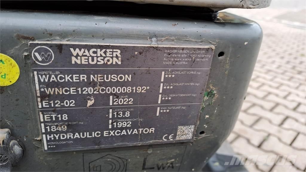 Wacker Neuson ET18 Гусеничные экскаваторы