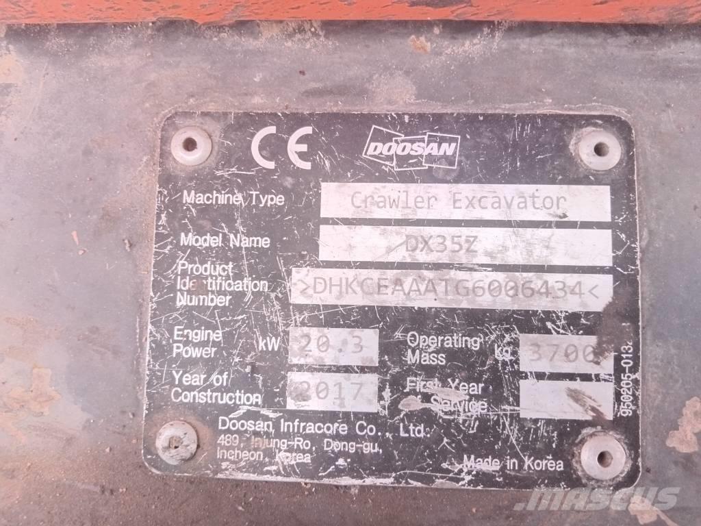 Doosan DX 35 Z Мини-экскаваторы