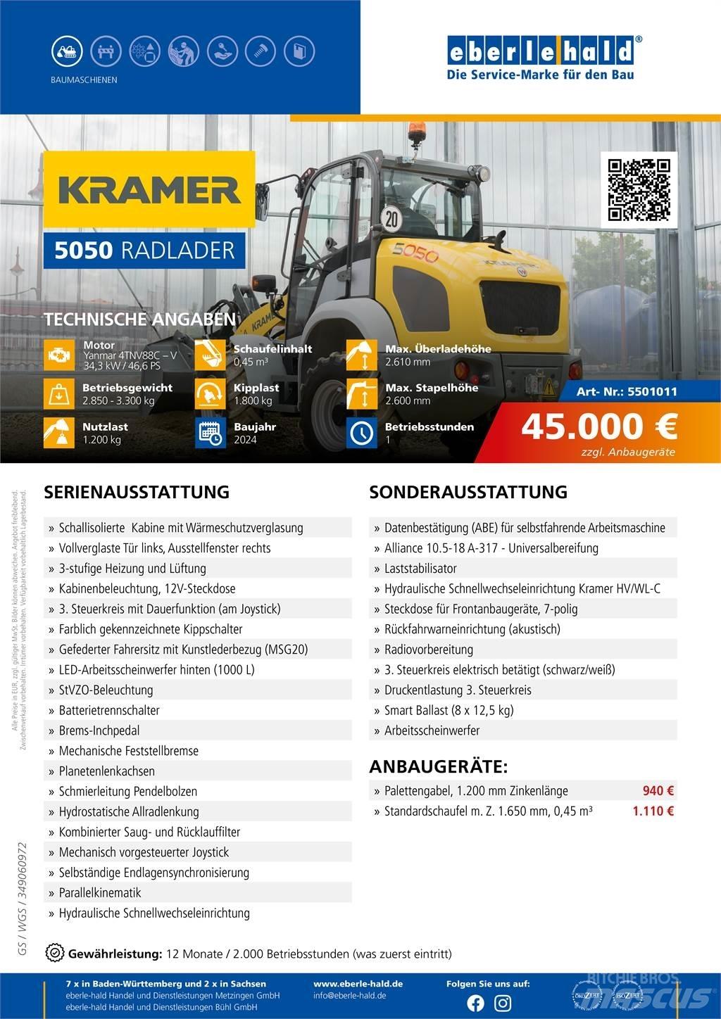 Kramer 5050 Фронтальные погрузчики