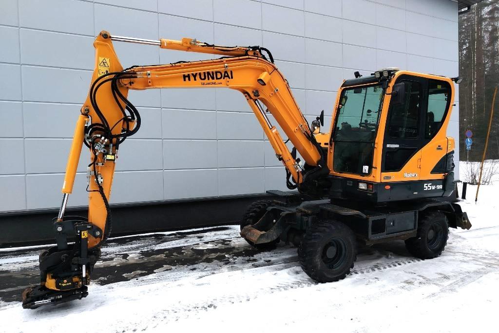 Hyundai 55W-9a Колёсные экскаваторы