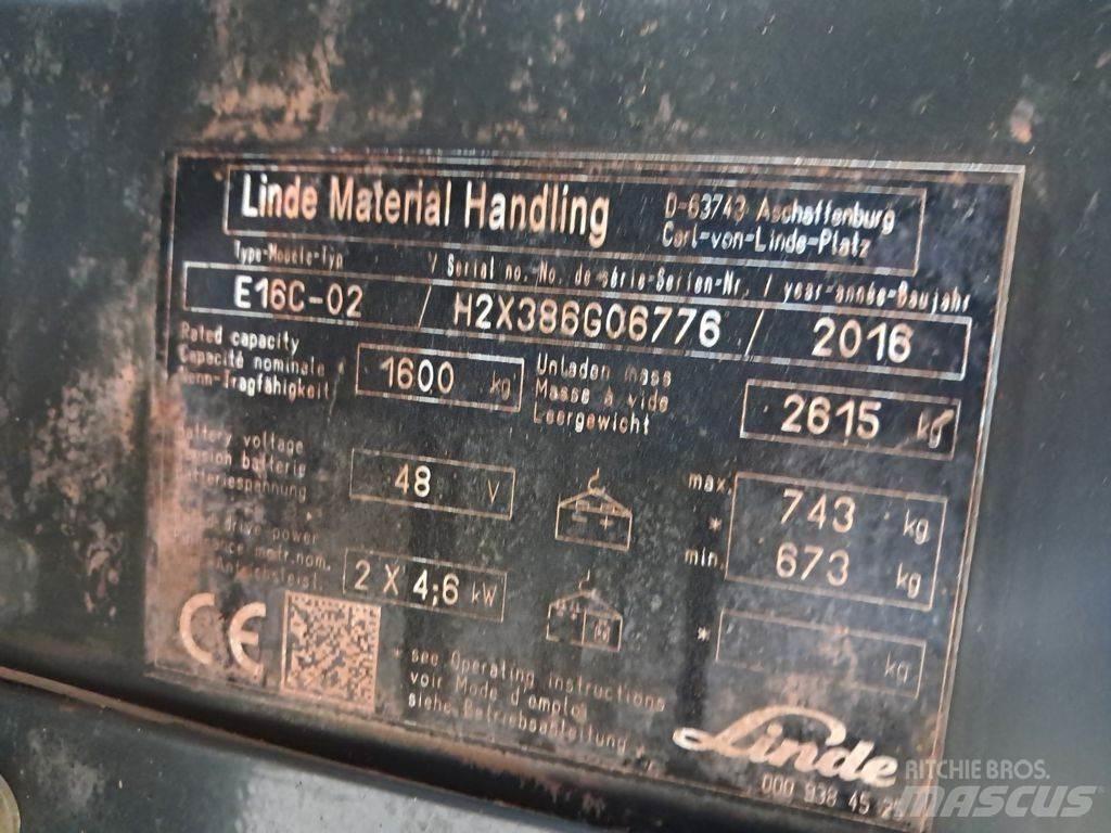 Linde E16C-02 Электропогрузчики