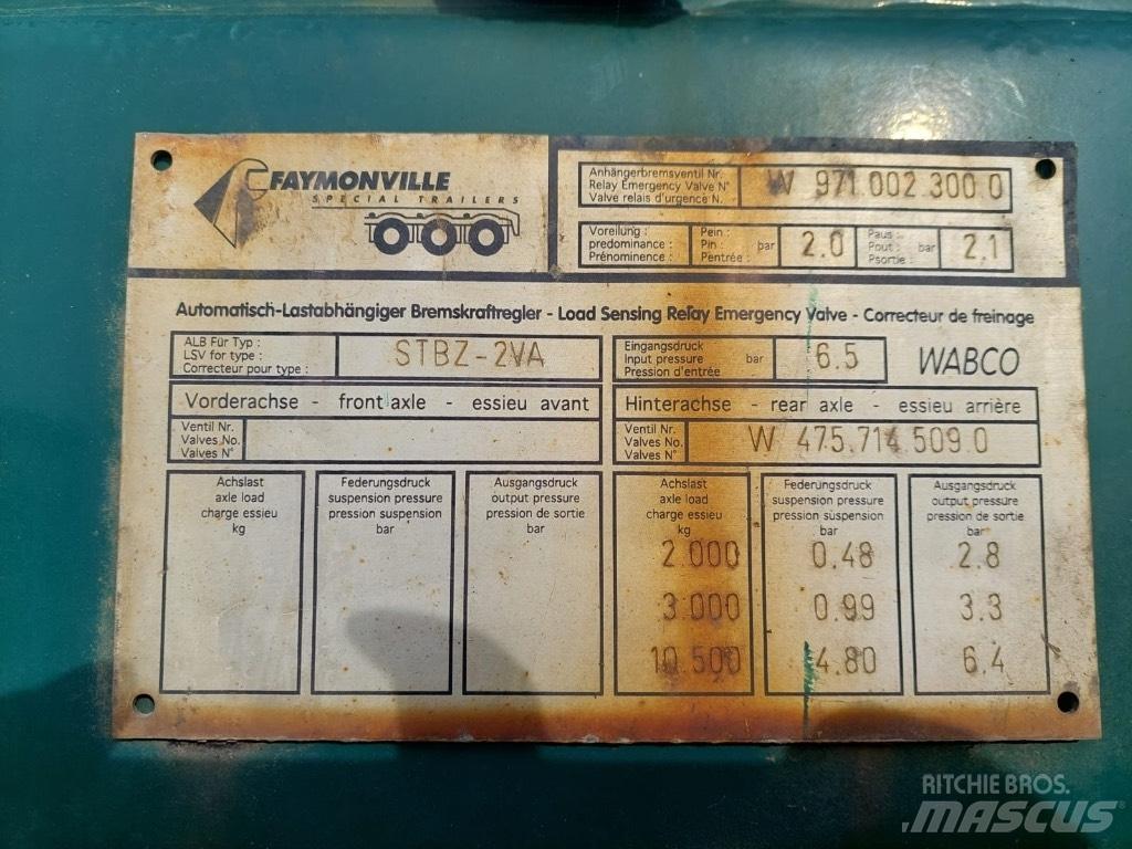 Faymonville STBZ-2VA Низкорамные полуприцепы