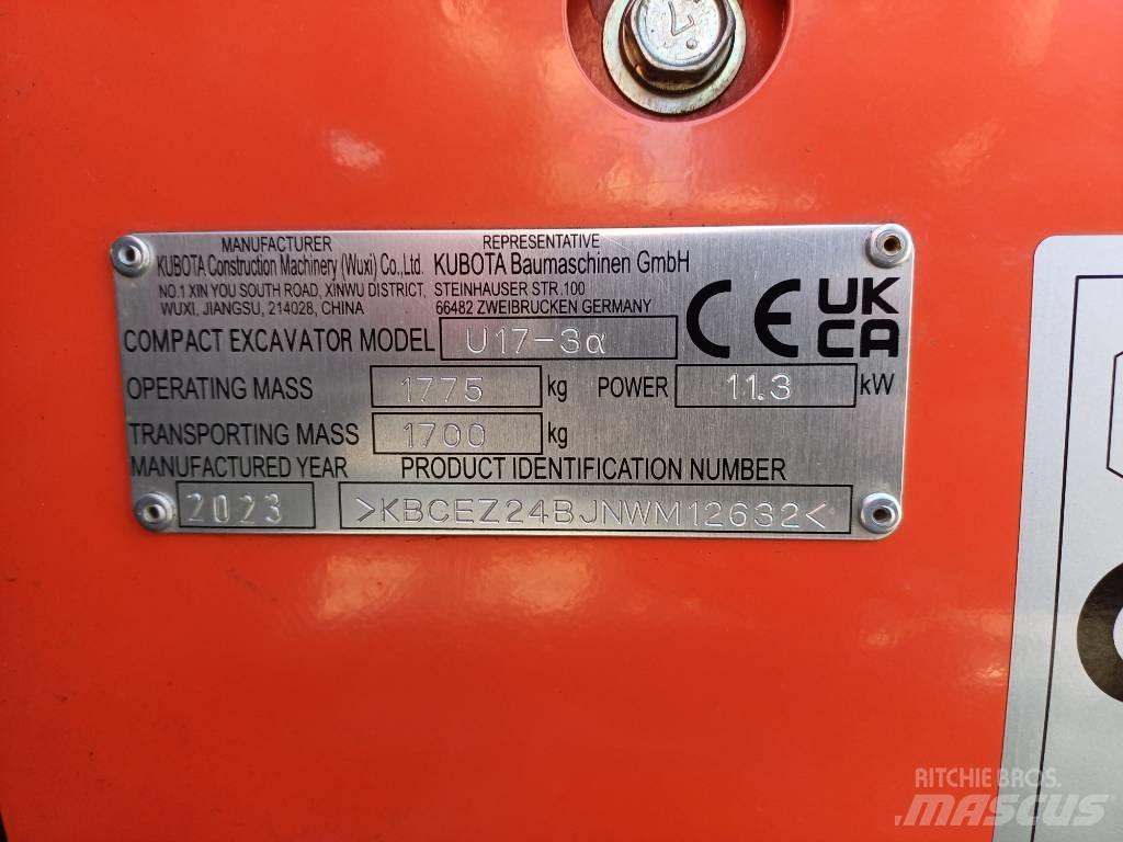 Kubota U 17-3 Мини-экскаваторы