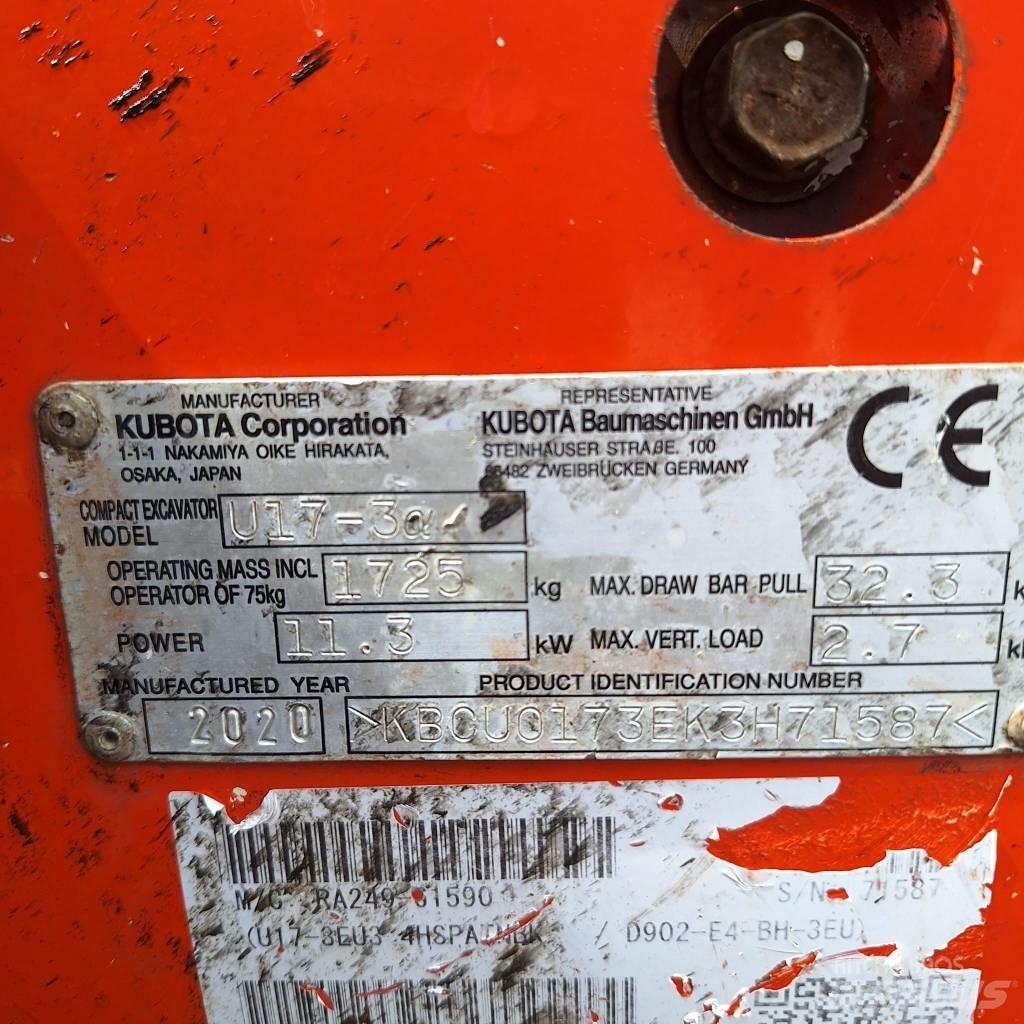 Kubota U 17-3 Мини-экскаваторы