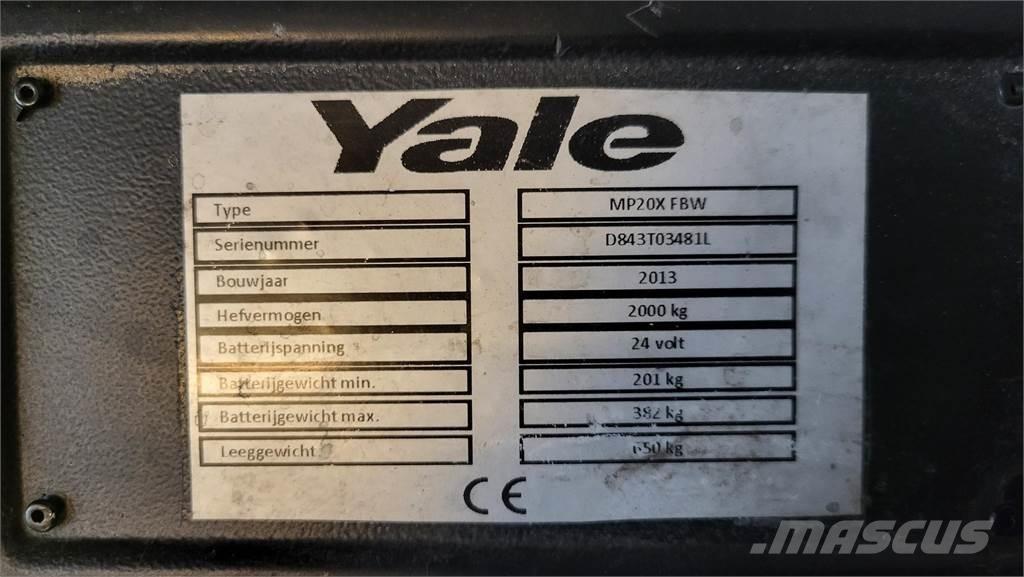 Yale MP20X 2013 Ручные штабелёры с электроподъёмом