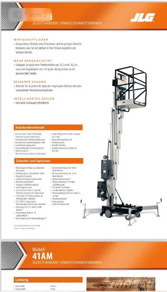 JLG 41 AM Вертикальные мачтовые подъемники