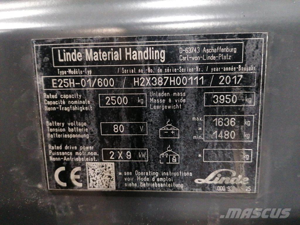 Linde E25H-01/600 Электропогрузчики