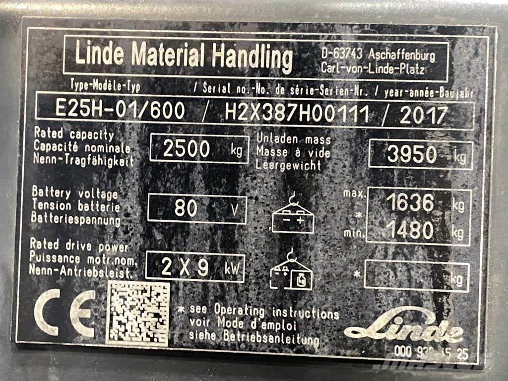 Linde E25H-01/600 Электропогрузчики