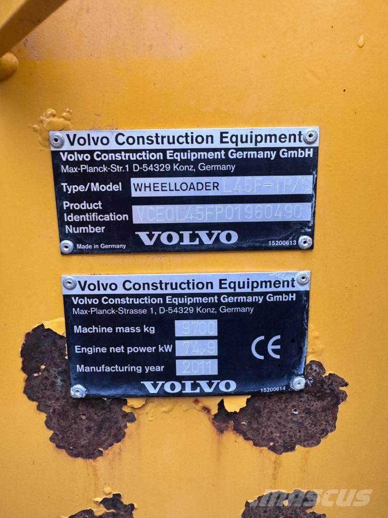 Volvo L45F-TP/S Фронтальные погрузчики