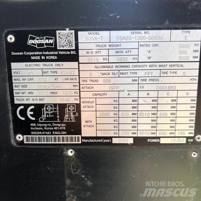 Doosan B35X-7 Другие складские механизмы