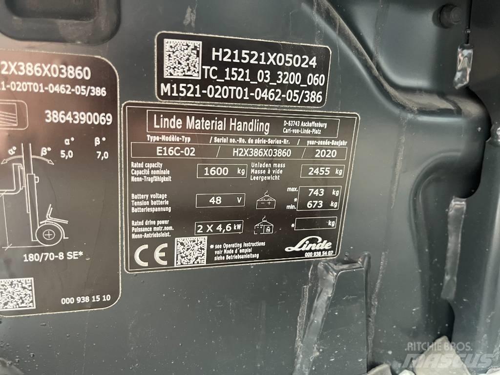 Linde E 16 C-02 Электропогрузчики