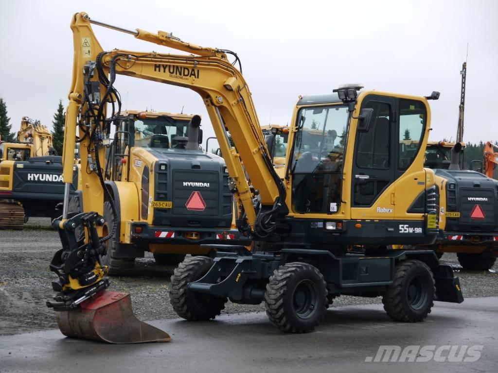 Hyundai R 55W-9A Колёсные экскаваторы