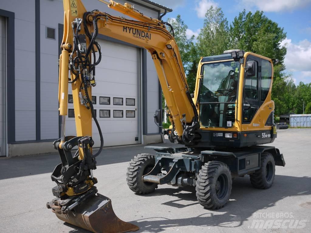 Hyundai R 55W-9A Колёсные экскаваторы