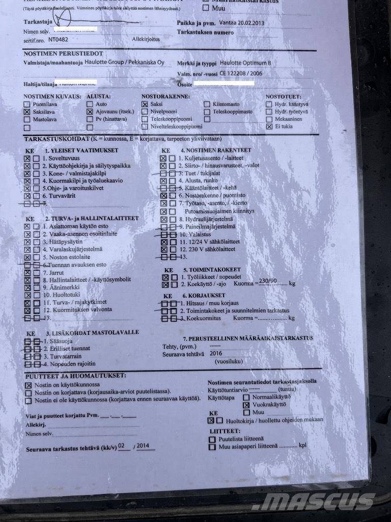 Haulotte Optimum  8 Ножничные подъемники