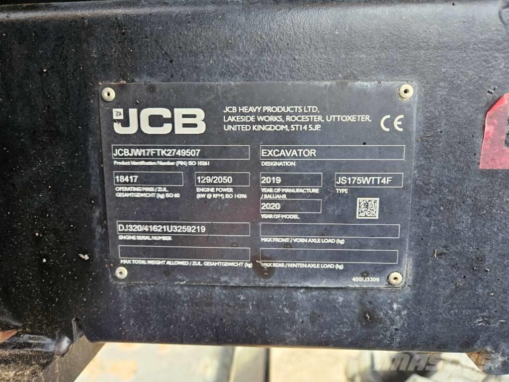 JCB JS 175 W Колёсные экскаваторы