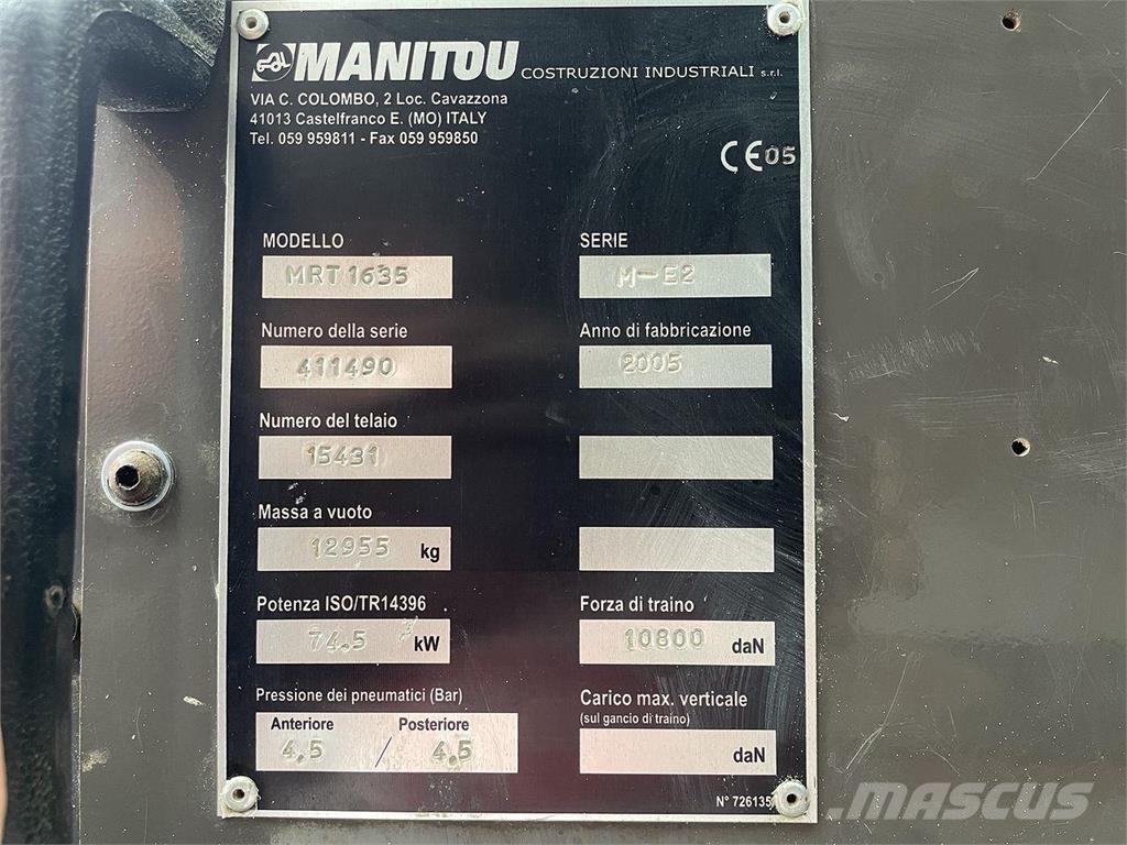 Manitou MRT1635 Телескопические погрузчики
