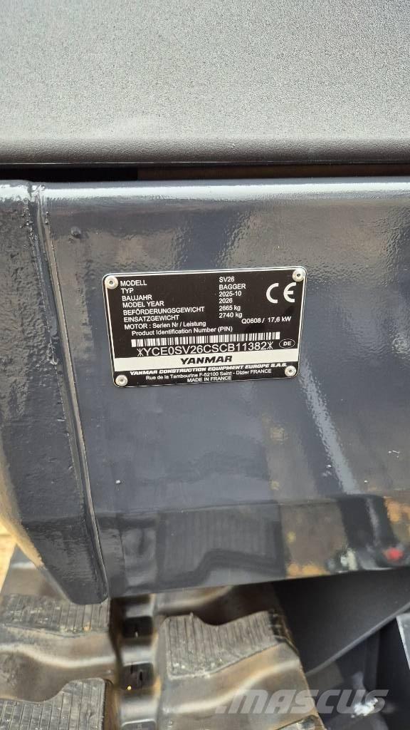 Yanmar SV26 Advance Мини-экскаваторы