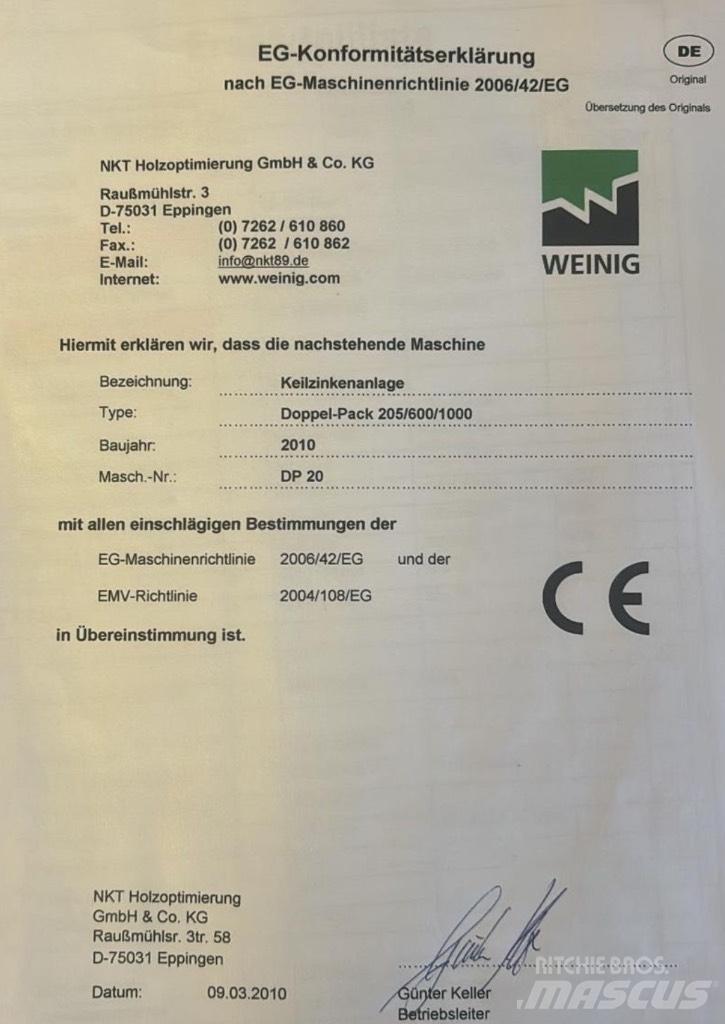 WEINIG Doppel-Pack Лесопильные рамы