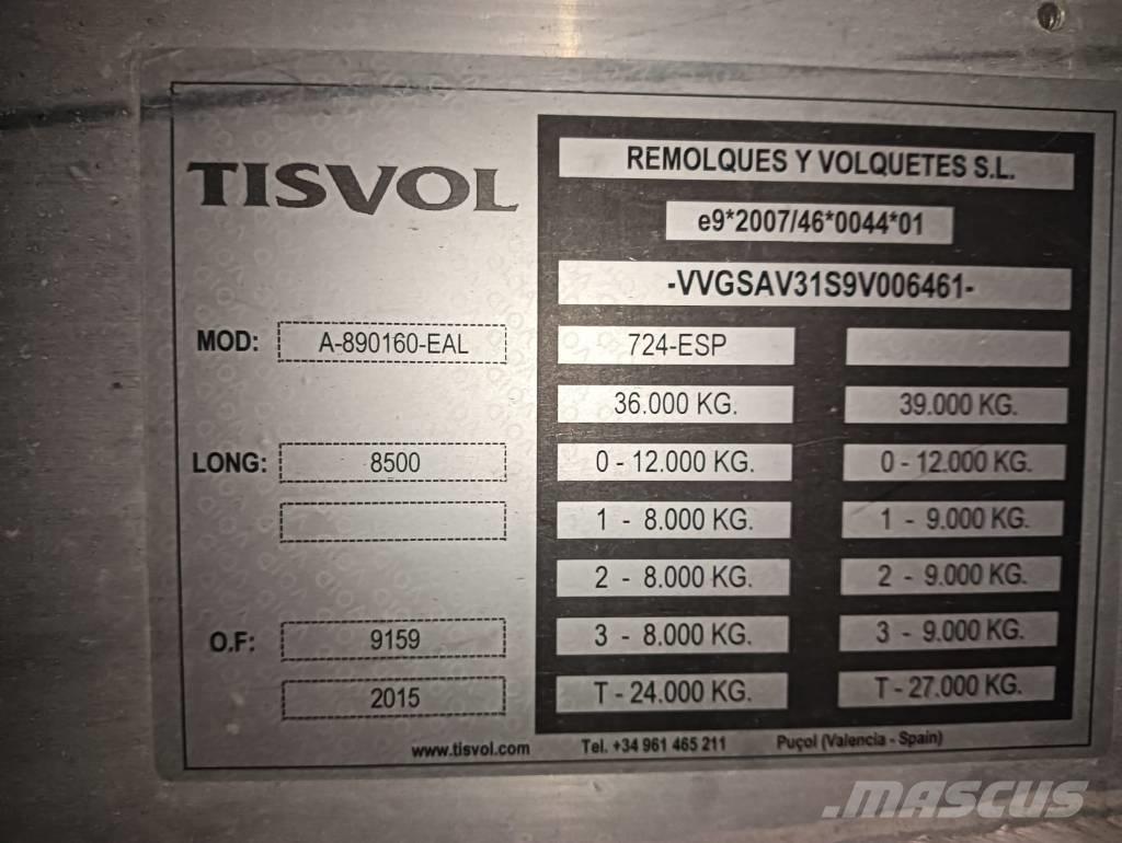  Tisvol A-890160-EAL Самосвальные полуприцепы