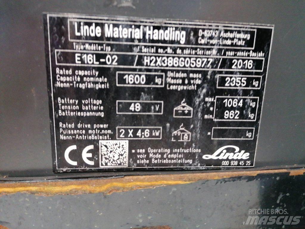 Linde E16L-02 Электропогрузчики