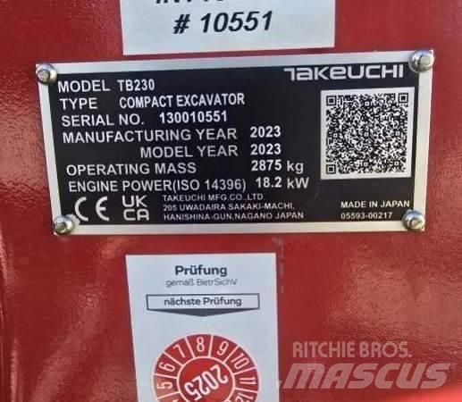 Takeuchi TB 230 Мини-экскаваторы