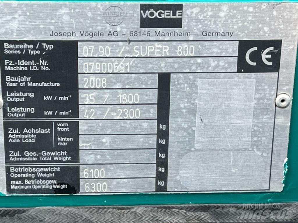 Vögele Super 800 Асфальтоукладчики