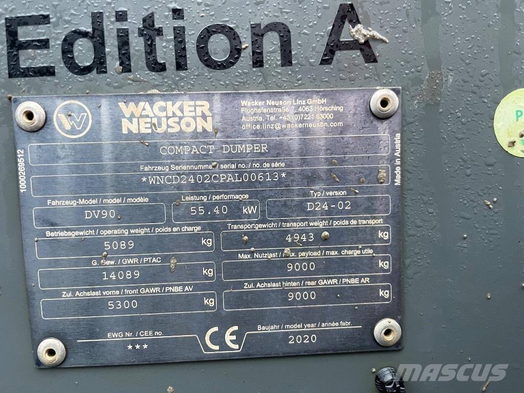 Wacker Neuson DV 90 Мини-самосвалы