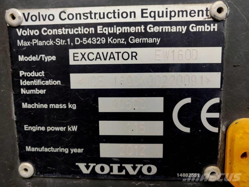 Volvo EW 160 D Колёсные экскаваторы