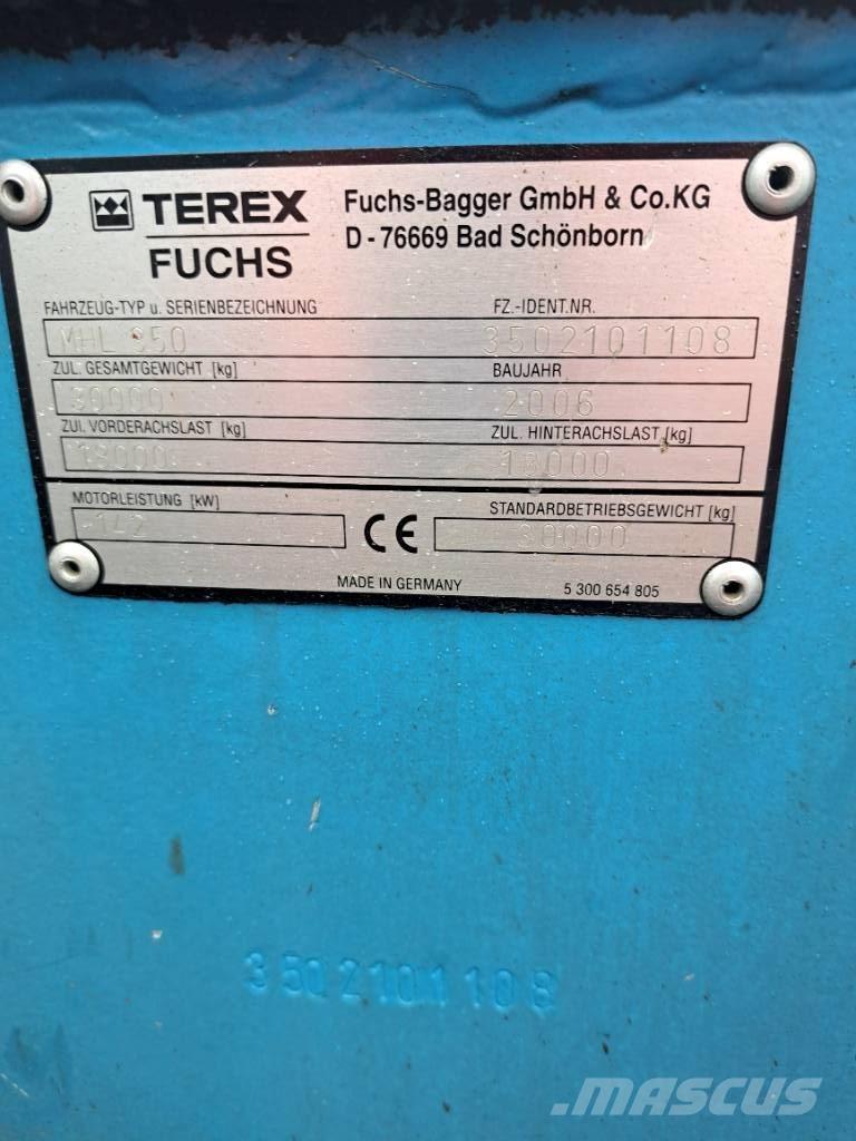 Fuchs MHL 350 Перегружатели металлолома/промышленные погрузчики