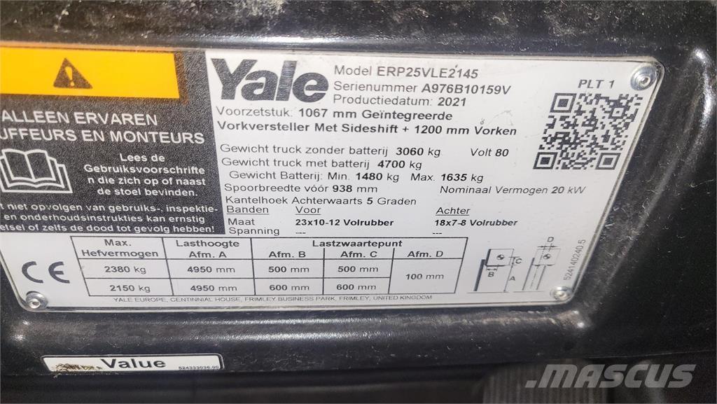 Yale ERP25VL 2021 Электропогрузчики