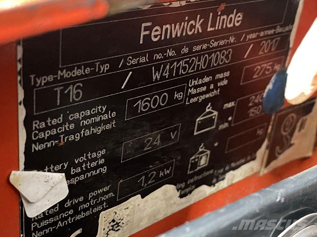 Linde T16 Ручные электрические тележки