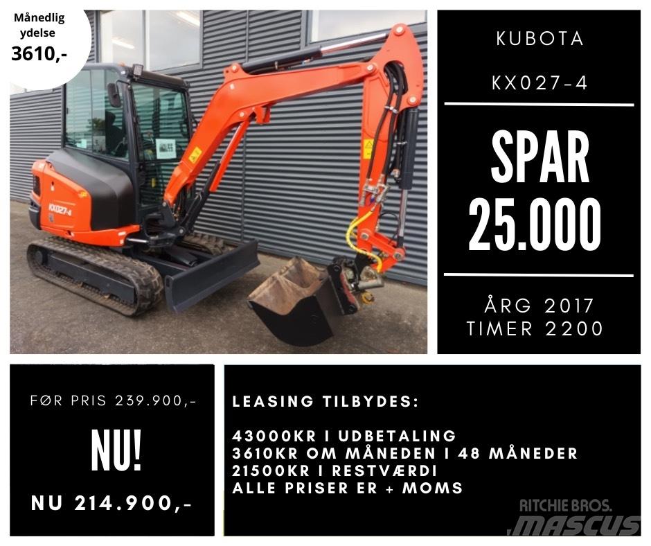 Kubota kx027-4 Мини-экскаваторы