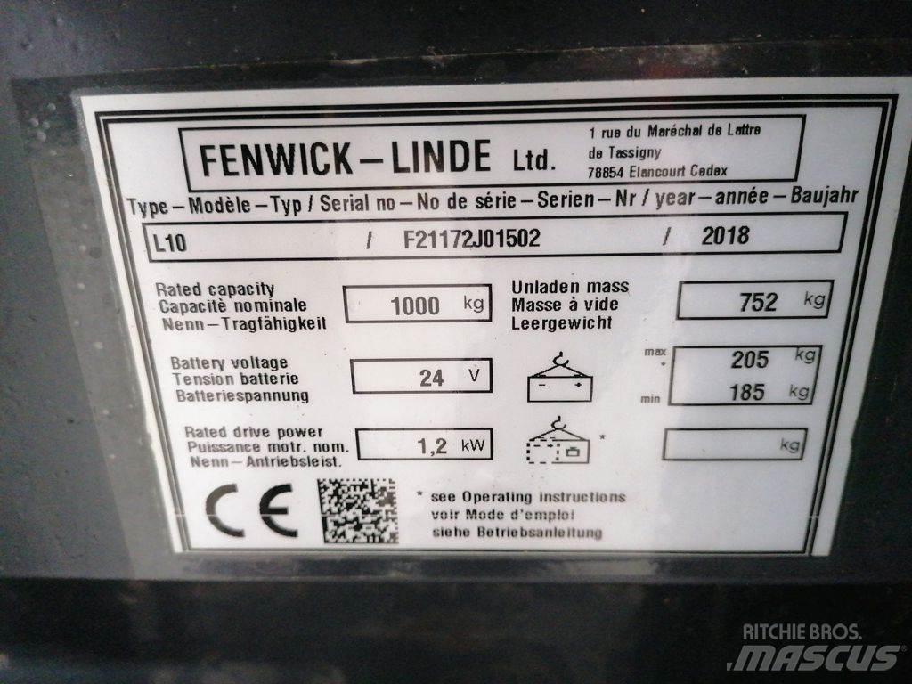 Linde L10 Ручные штабелёры с электроподъёмом