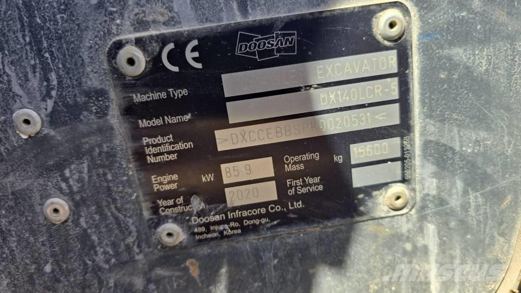 Doosan DX140LCR-5 Гусеничные экскаваторы