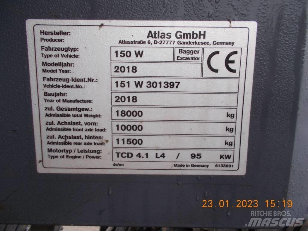Atlas 150 W Колёсные экскаваторы