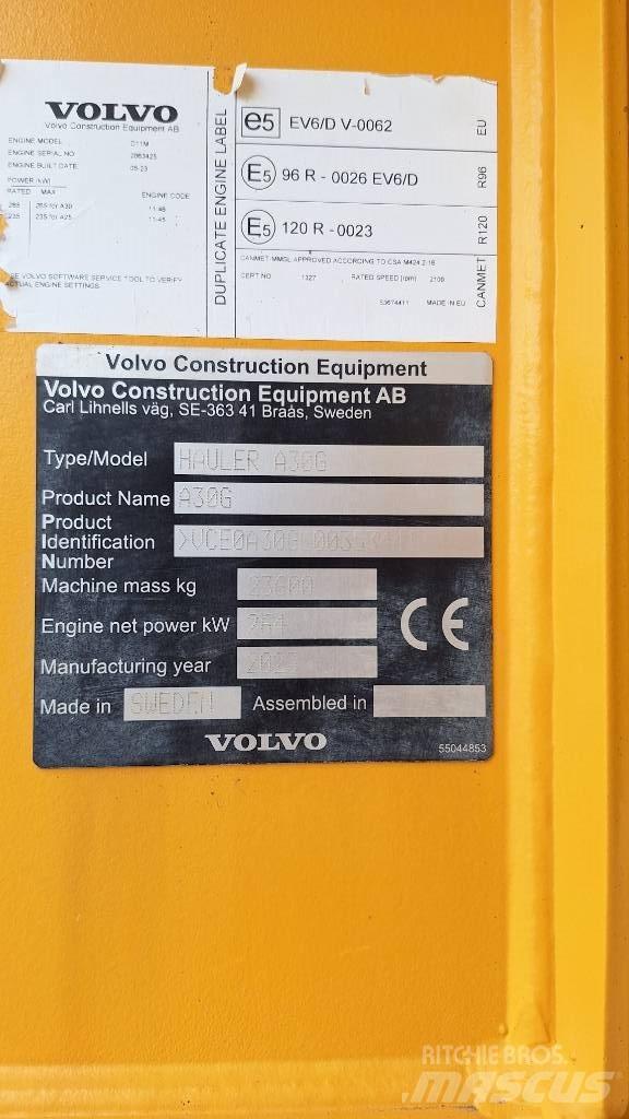 Volvo A30G Шарнирно-сочленённые самосвалы