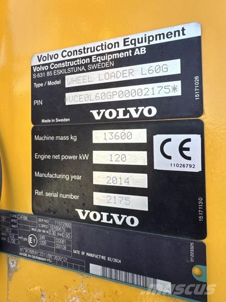 Volvo L60G Фронтальные погрузчики