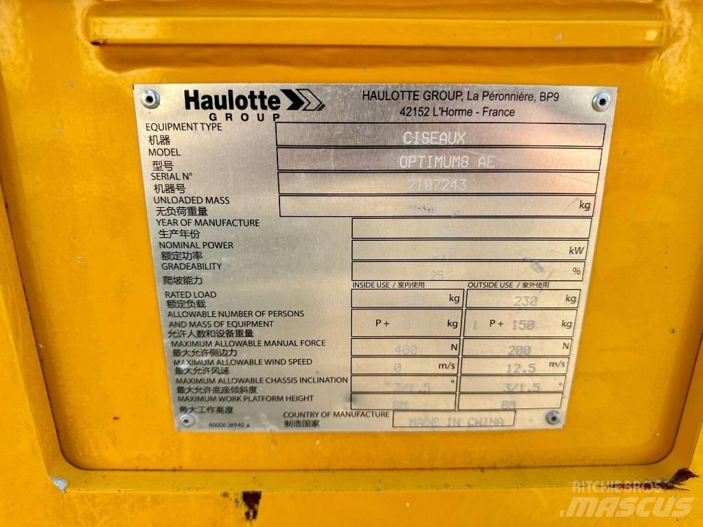 Haulotte OPTIMUM 8 Ножничные подъемники