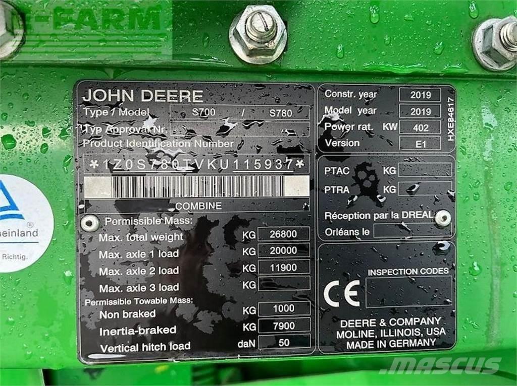 John Deere s 780i Зерноуборочные комбайны