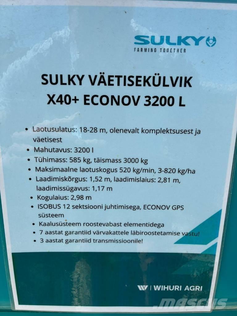 Sulky X 40+ Econov Разбрасыватели минеральных удобрений