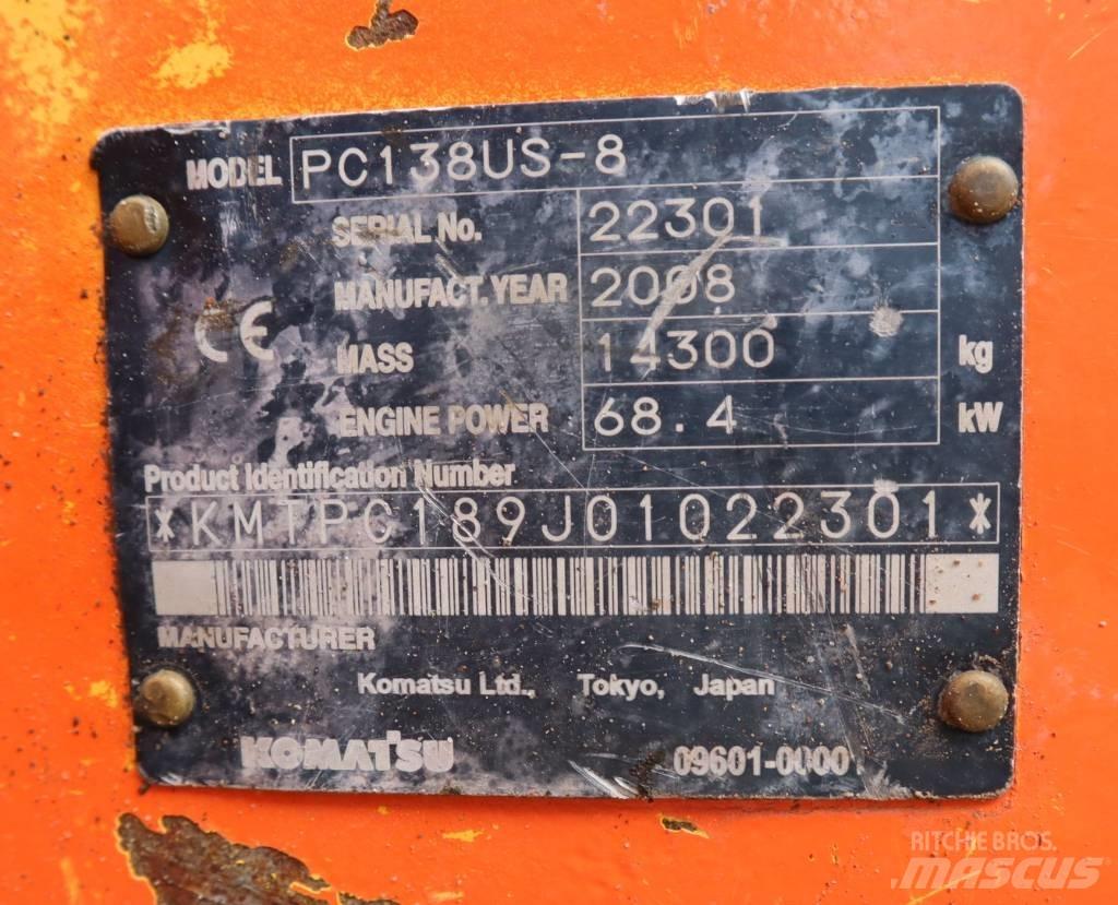 Komatsu PC138US-8 Гусеничные экскаваторы