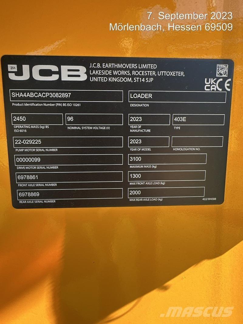 JCB 403E Elektro Фронтальные погрузчики